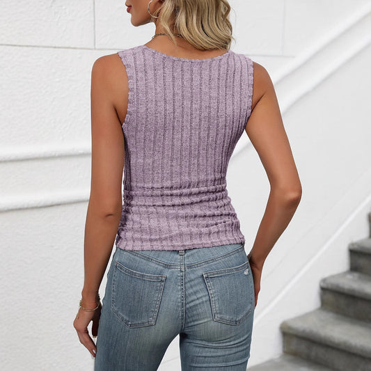 Women's Solid Color Casual Tank Top